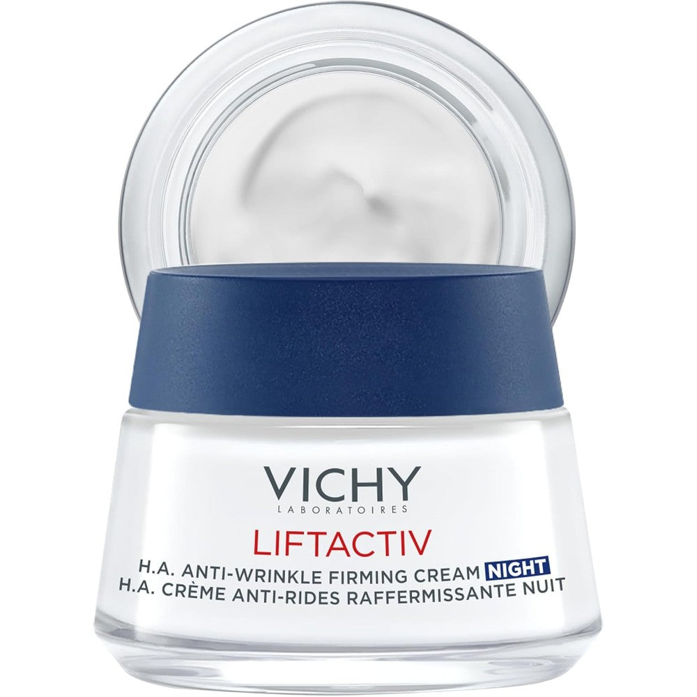 Vichy Liftactiv Night Anti-Wrinkle And Firming Cream With Rhamnose And Hyaluronic Acid 50 Milliliters