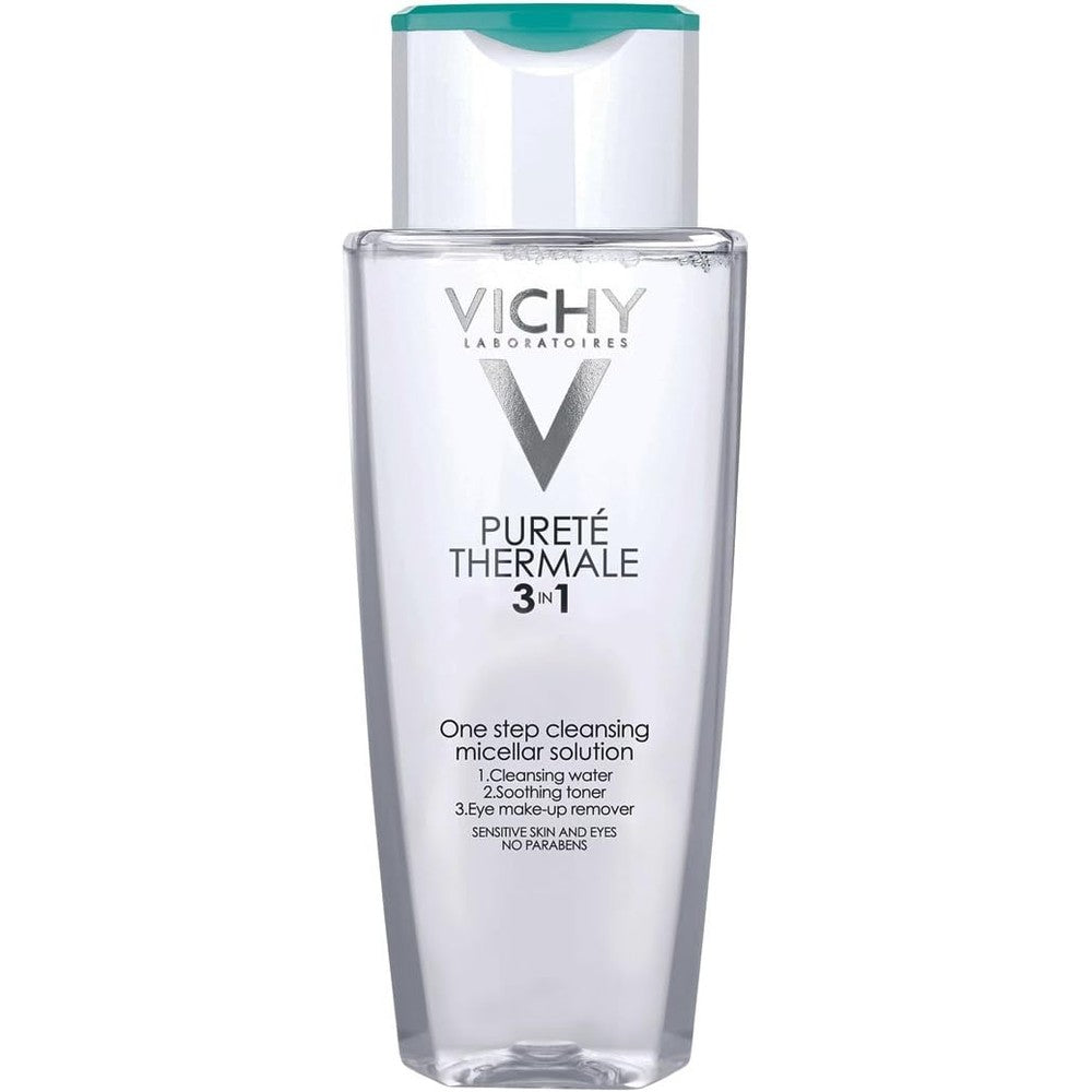 Vichy Purete Thermale 3 In 1 One Step Cleansing Micellar Solution For Sensitive Skin 200 Milliliters