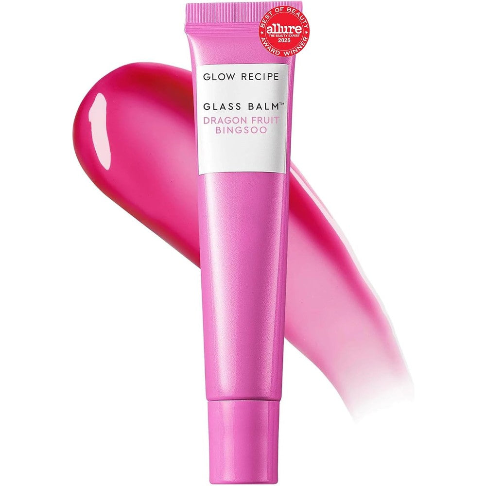 Glow Recipe Glass Balm Lip Treatment 12 Hour Hydrating Lip Balm And Moisturizer With Hyaluronic Acid Dragonfruit Bingsoo 15 ml