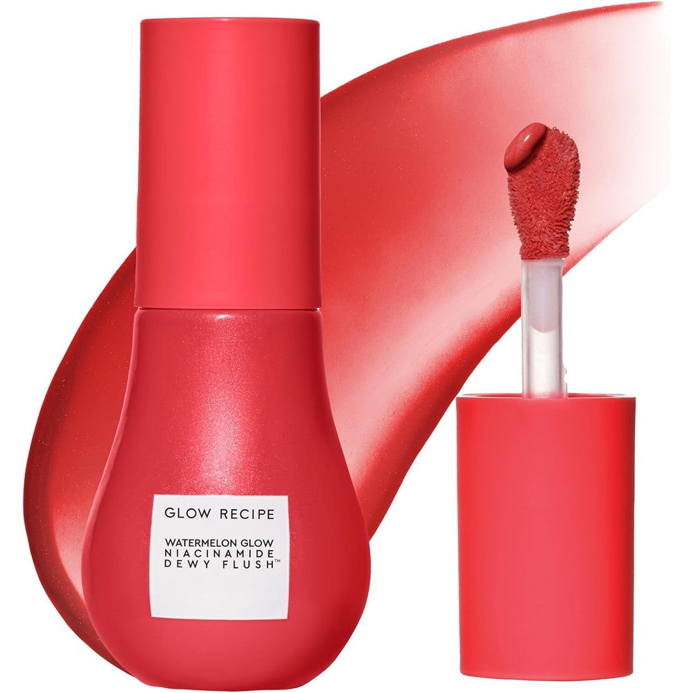Glow Recipe Niacinamide Dewy Flush Tinted Liquid Blush Serum Smooth Hydrate Brighten Cherry Flush 0.4 Ounce