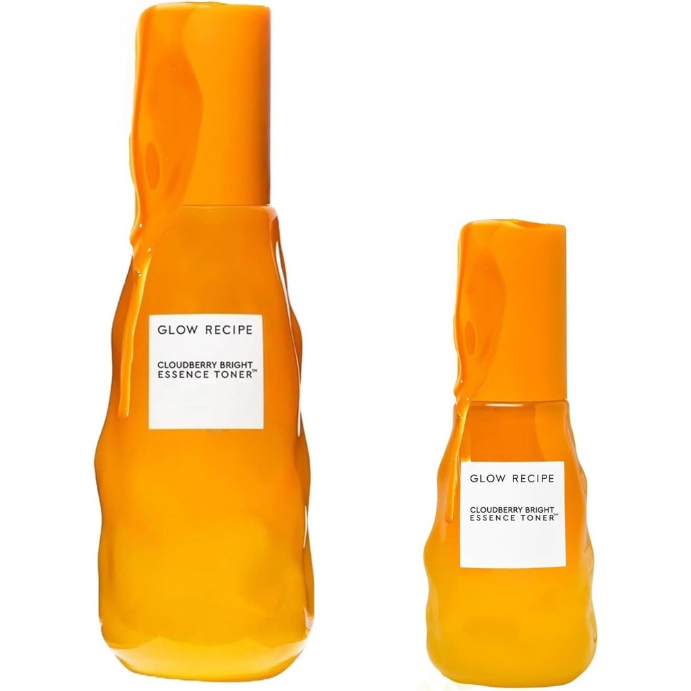 Glow Recipe Cloudberry Brightening Essence Toner Bundle Full Size Seventy Five Milliliters And Mini Travel Size Thirty Milliliters