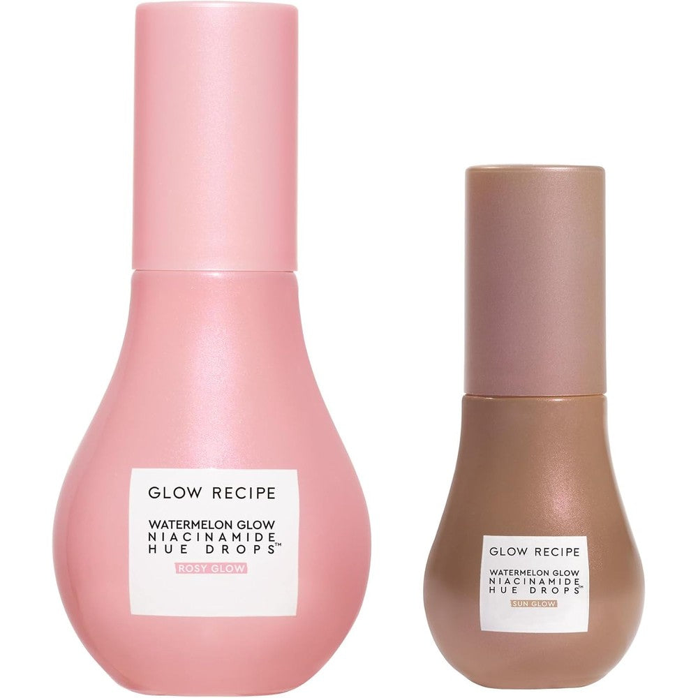 Glow Recipe Illuminating And Bronzing Hue Drops Tinted Face Serum Duo Sun Glow Mini 15ml And Full Size Rosy Glow 40ml