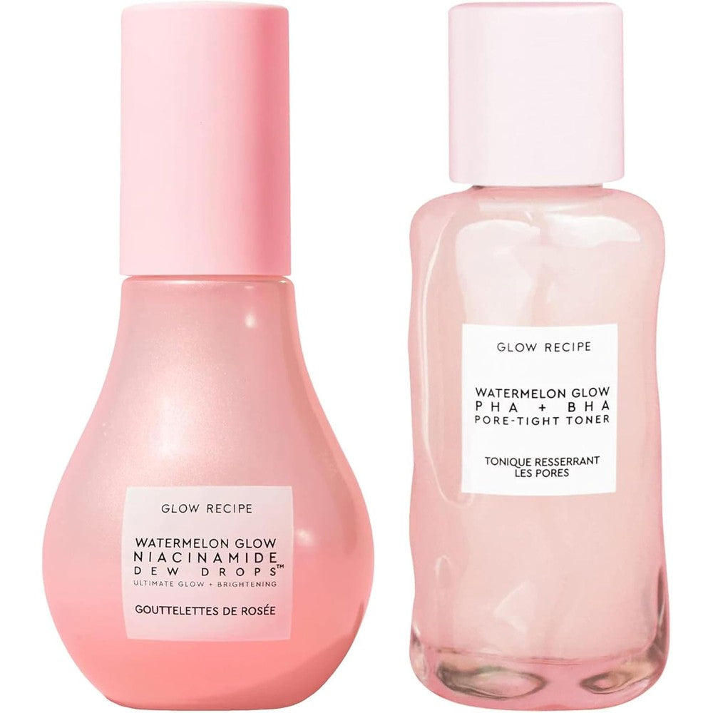 Glow Recipe Watermelon Glow Niacinamide Dew Drops Facial Serum And Illuminating Makeup Primer 40 Milliliters With Mini Watermelon Glow PHA And BHA ...