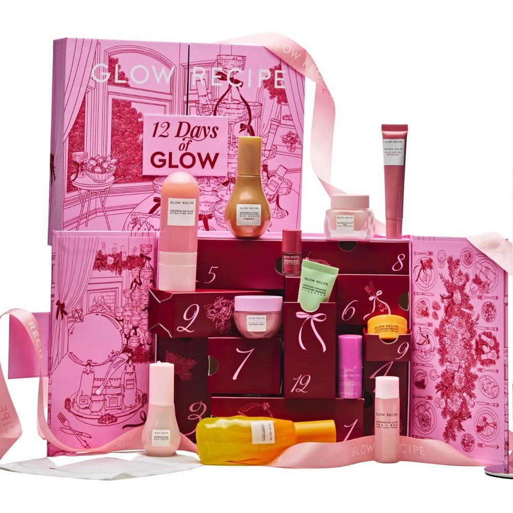 Glow Recipe 12 Days Of Glow Advent Calendar Limited Edition Skincare Gift Set With Full Size Travel Size And Mini Favorites