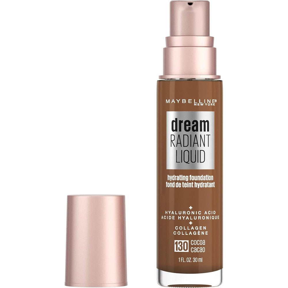 Maybelline Dream Radiant Liquid Hydrating Foundation Medium Coverage Makeup Cocoa 1 Fluid Ounce