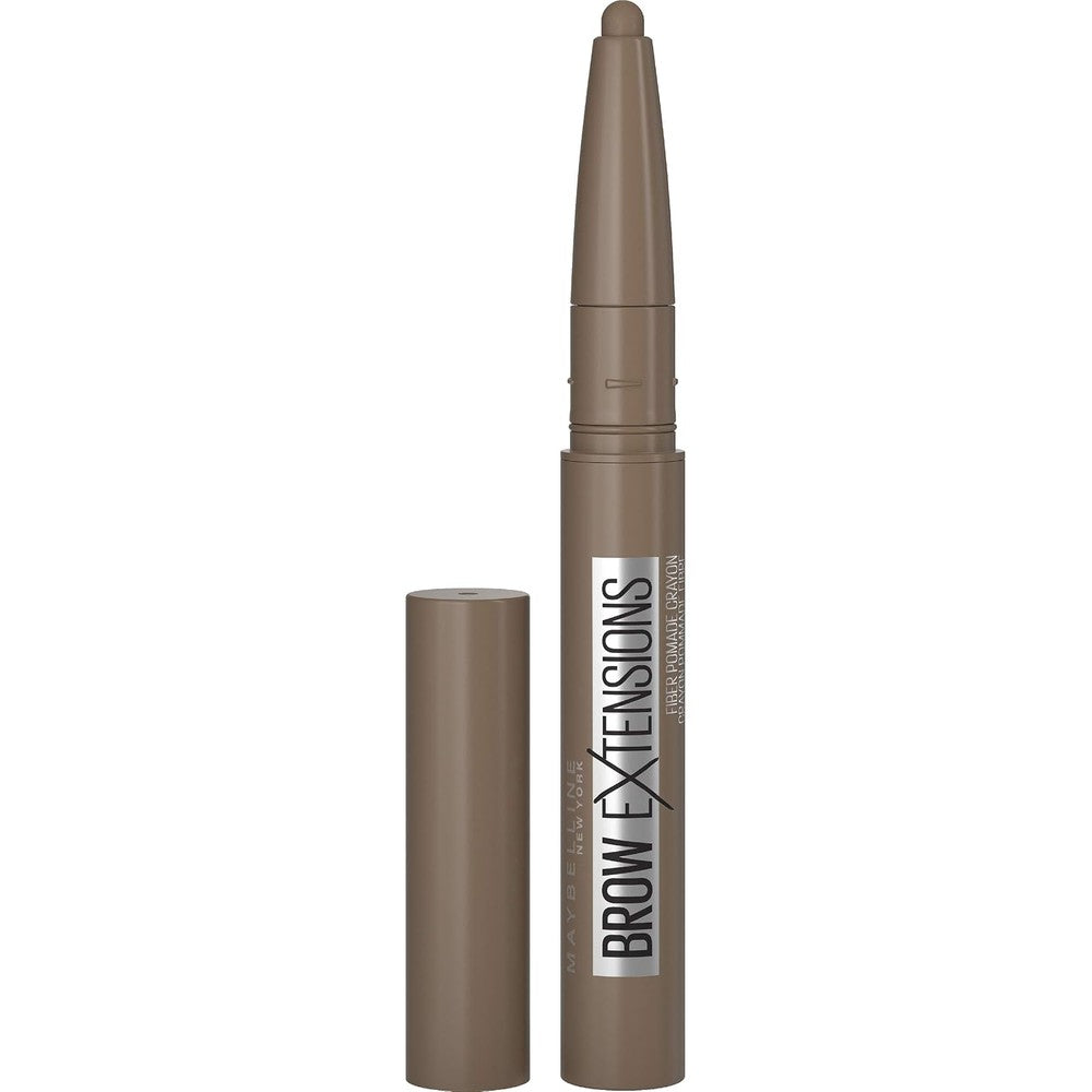 Maybelline Brow Extensions Fiber Pomade Crayon Eyebrow Makeup, Soft Brown, 1 Count, Authentic USA Import