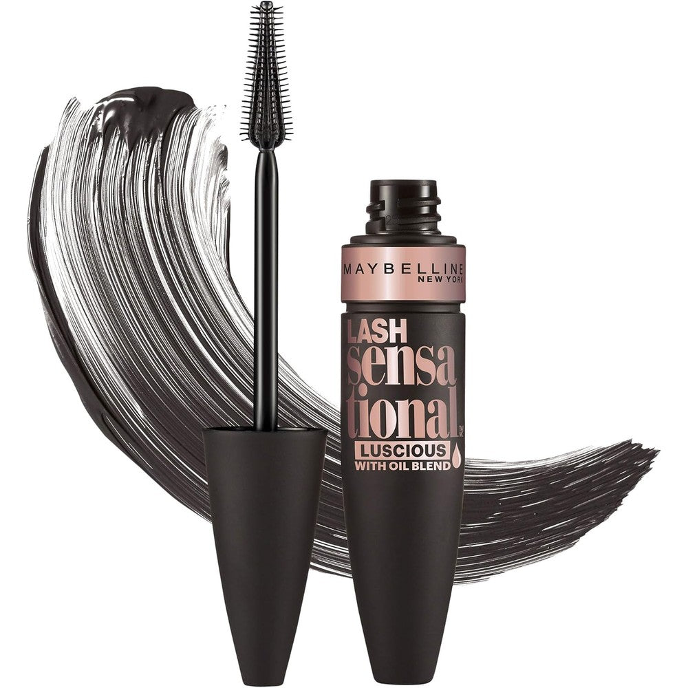 Maybelline New York Lash Sensational Luscious Washable Mascara Blackest Black 0.32 Fluid Ounce