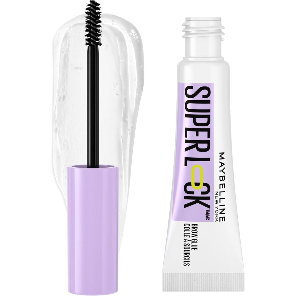 Maybelline Super Lock Brow Glue Eyebrow Gel Lightweight Waterproof Long Lasting Clear 0.23 Fluid Ounce