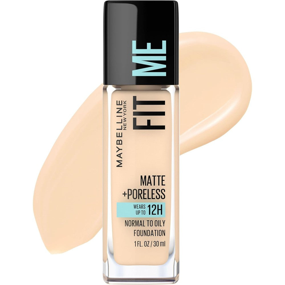 Maybelline Fit Me Matte Plus Poreless Liquid Oil Free Foundation Light Beige 1 Fluid Ounce