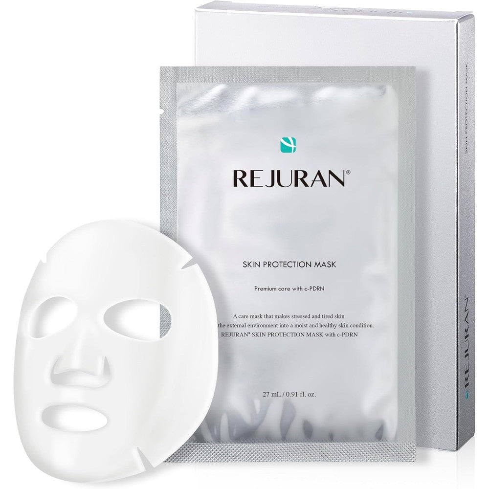 Rejuran Skin Protection Mask With C-PDRN Hydrating And Soothing Facial Sheet Mask For Irritated Stressed Skin 27 Milliliters 5 Pack