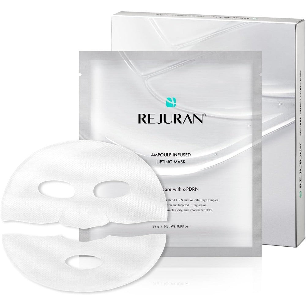 Rejuran Ampoule Infused Lifting Mask With Dot c-PDRN Firming And Pore-Tightening Hydrogel Sheet For Elastic Skin 28 Grams 4 Count