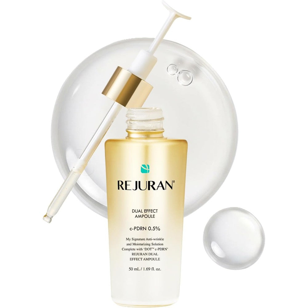Rejuran Dual Effect Ampoule Dot Dual c-PDRN Salmon DNA Face Serum For Deep Rejuvenation And Anti-Aging Skin Elasticity Care 1.69 Fluid Ounce