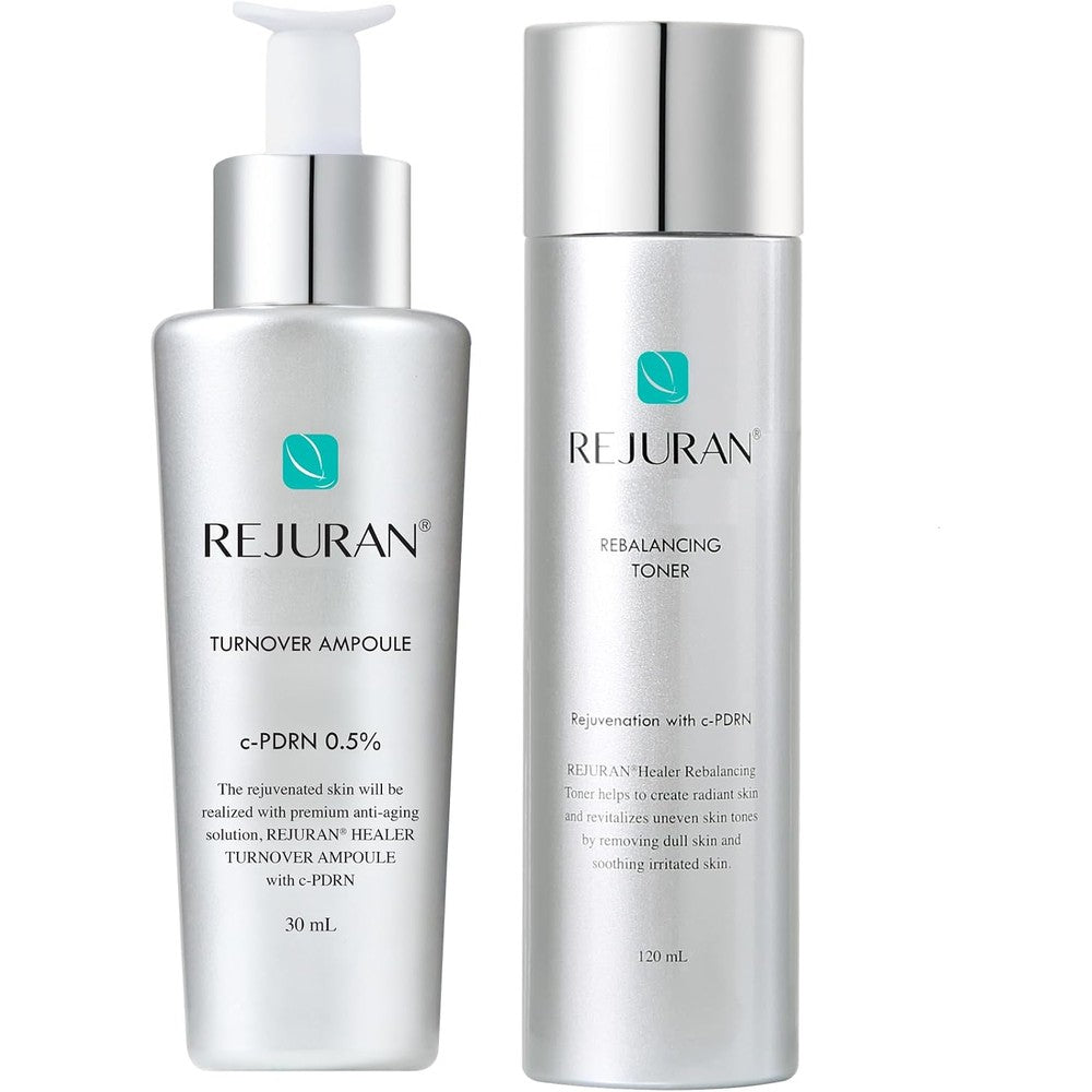 Rejuran c-PDRN Korean Skin Care Bundle Turnover Ampoule And Rebalancing Toner For Hydration And Firming