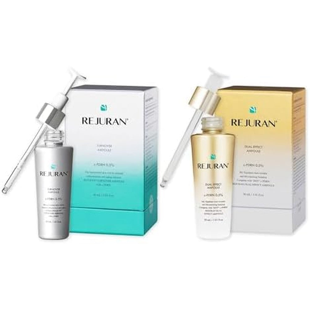 Rejuran Anti-Aging Ampoule Duo Turnover And Dual Effect c-PDRN Serums For Deep Rejuvenation Firmness Hydration And Radiant Skin 2 Pack 1.01 Fluid O...