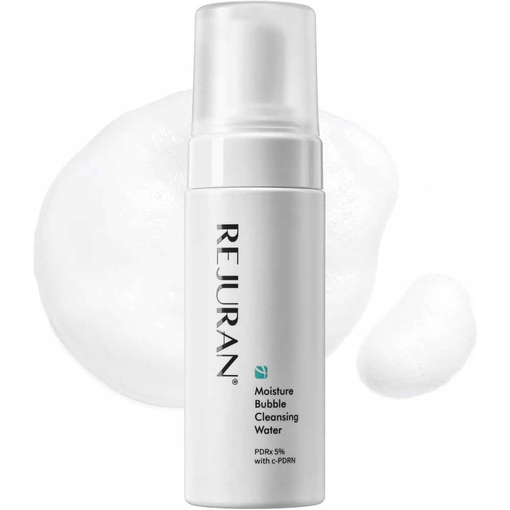 Rejuran Moisture Bubble Cleansing Water With C-PDRN And PDRx, pH-Balanced Hydrating Facial Foaming Cleanser For Sensitive Skin, 5.07 Fluid Ounce