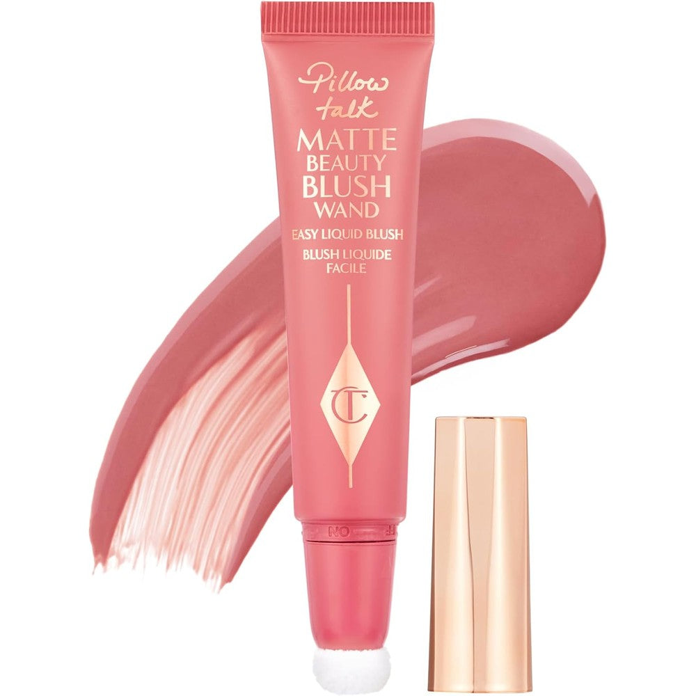 Charlotte Tilbury Pillow Talk Matte Beauty Blush Wand Liquid Blush With Cushion Applicator In Rosy Nude Pink Shade 12 Milliliter