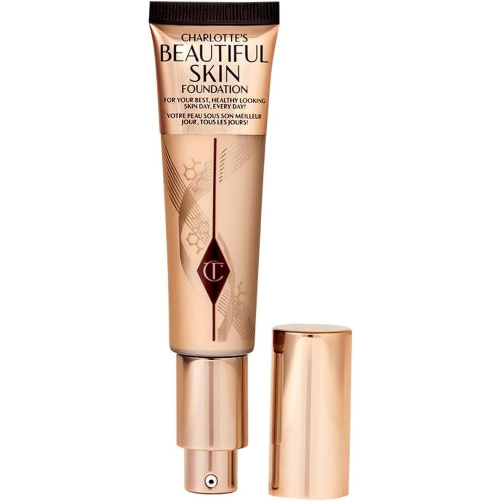 Charlotte Tilbury Beautiful Skin Medium Coverage Hydrating Foundation Buildable Liquid Makeup For Instant Glow 30 Milliliters