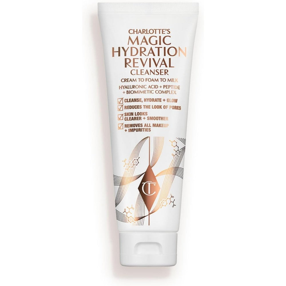 Charlotte Tilbury Magic Hydration Revival Facial Cleanser Gentle Priming Foaming Face Wash For Hydrating And Pore Refining 120 Milliliters