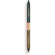 Green Lights - golden olive shimmer, matte deep khaki