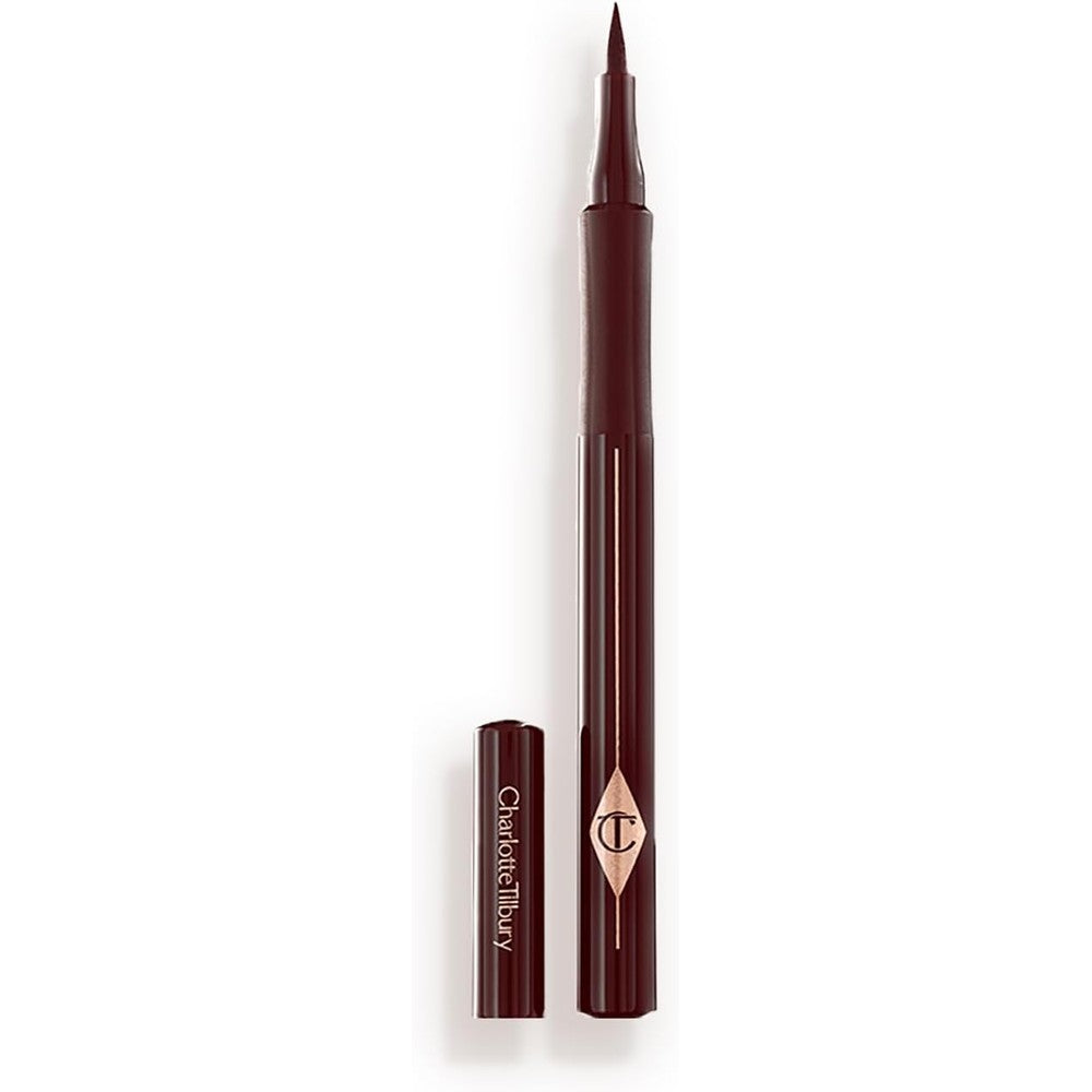 Charlotte Tilbury The Feline Flick Waterproof Liquid Eyeliner In Panther Black Matte Finish Precision Felt Tip Pen