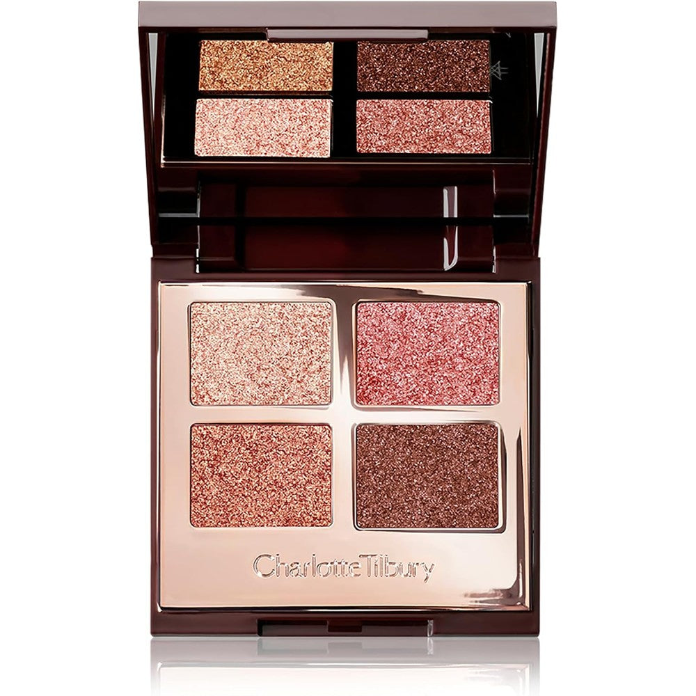 Charlotte Tilbury Pillow Talk Luxury Palette Of Pops Shimmer Metallic Satin Matte Eyeshadow Quad With Four Complementary Shades