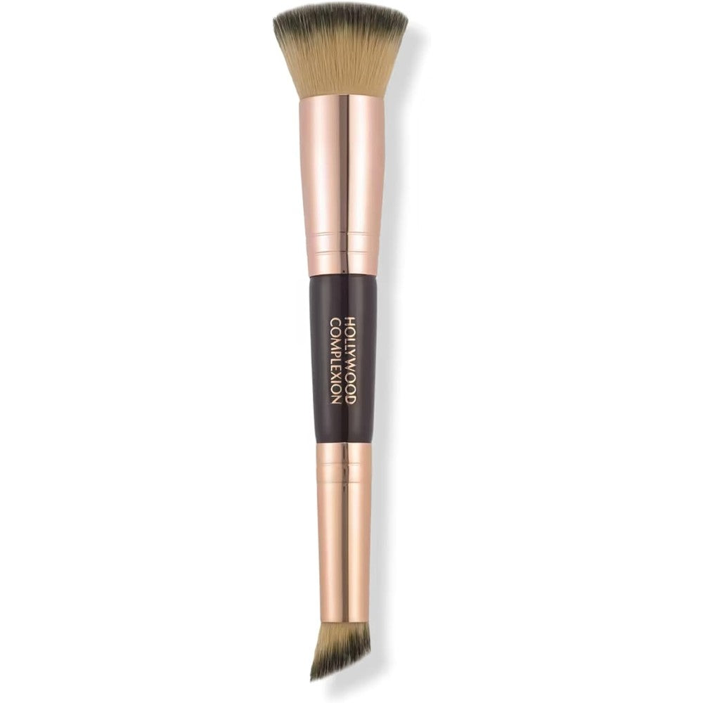 Charlotte Tilbury Hollywood Complexion And Foundation Brush 2-In-1 Dual Ended Synthetic Makeup Tool