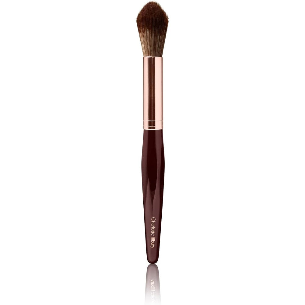 Charlotte Tilbury Powder And Sculpt Makeup Brush For Precise Face Contouring And Highlighting With Hand Pulled Bristles