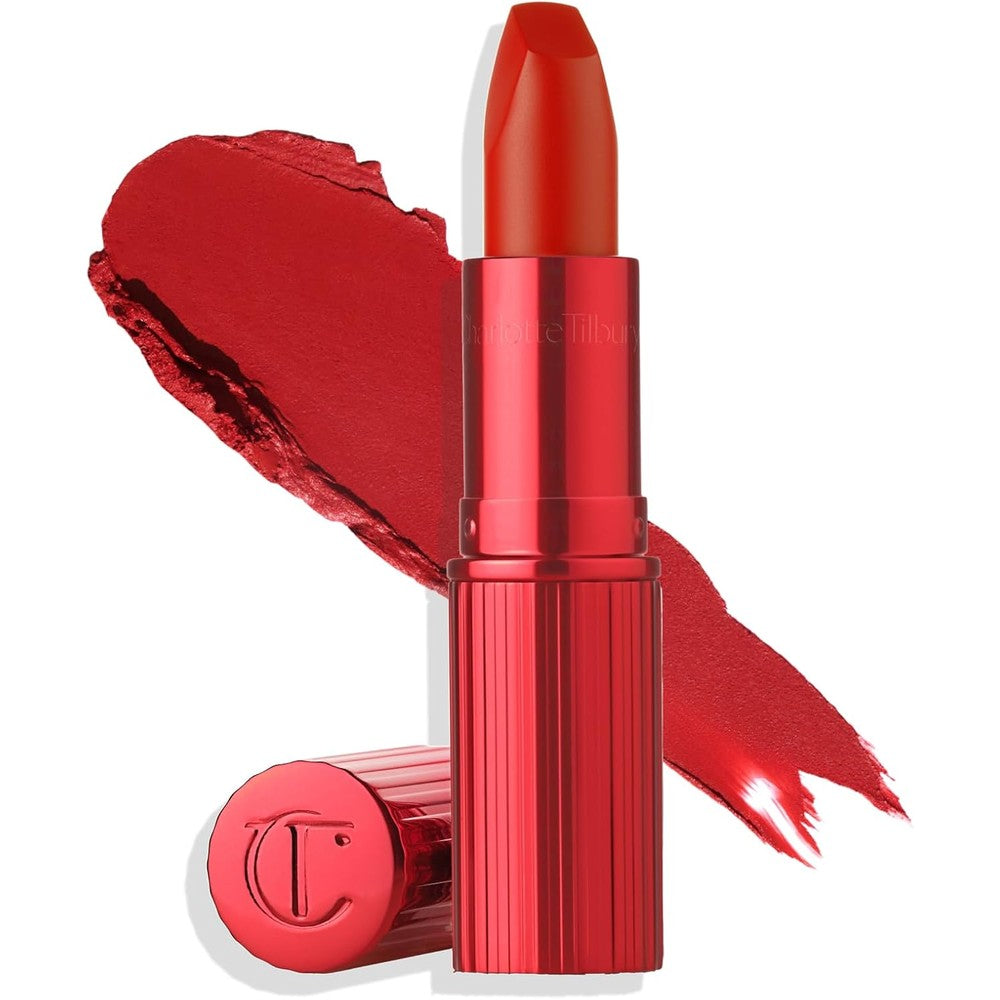 Charlotte Tilbury Matte Revolution Lipstick Long Lasting Hydrating Luminous Matte Finish Lipstick In Fame Flame Hot Chili Red Three Point Five Grams