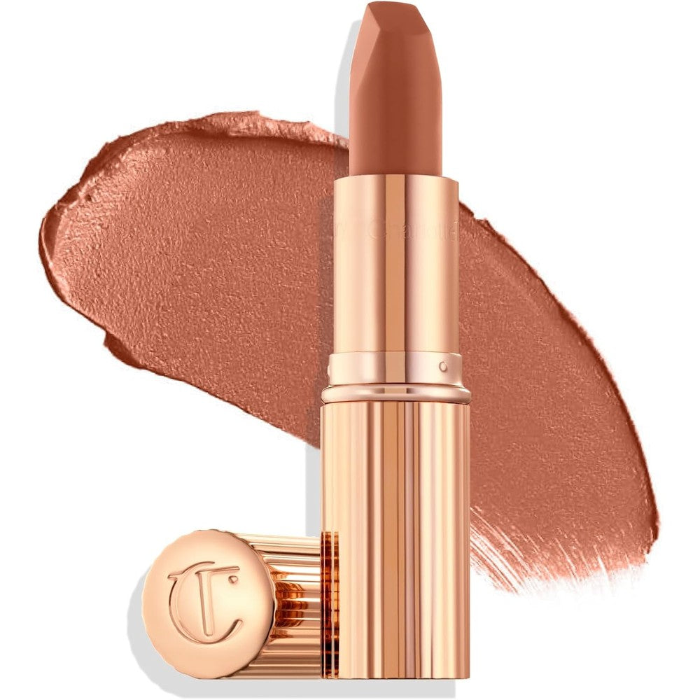 Charlotte Tilbury Matte Revolution Lipstick Long Lasting Buildable Matte Formula In Shade Pillow Talk Nude Pink