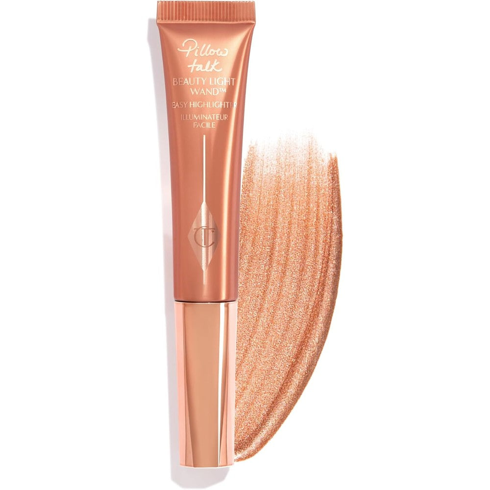 Charlotte Tilbury Beauty Light Wand Liquid Highlighter And Blush In Pillow Talk 12 Milliliters For Radiant Skin