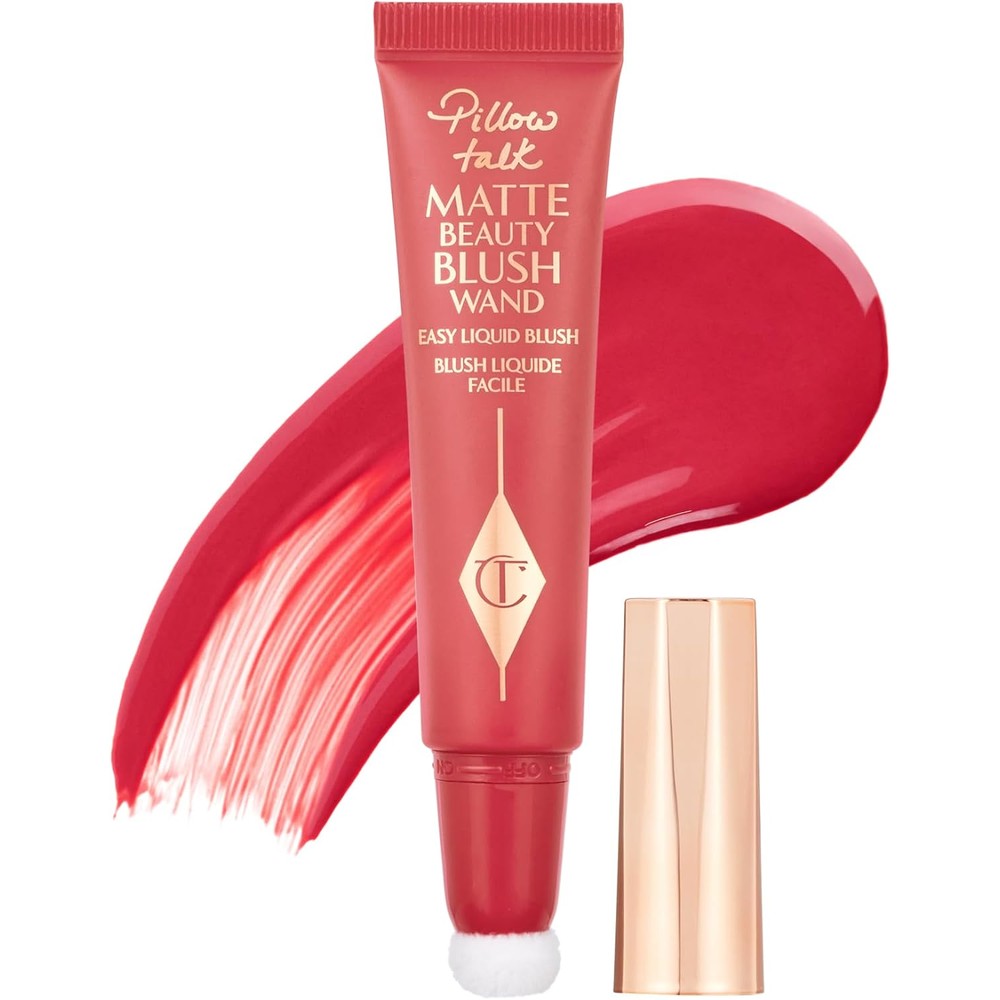 Charlotte Tilbury Pillow Talk Matte Beauty Blush Wand Liquid Matte Blush With Cushion Applicator In Pillow Talk Pink Pop 12 Milliliter