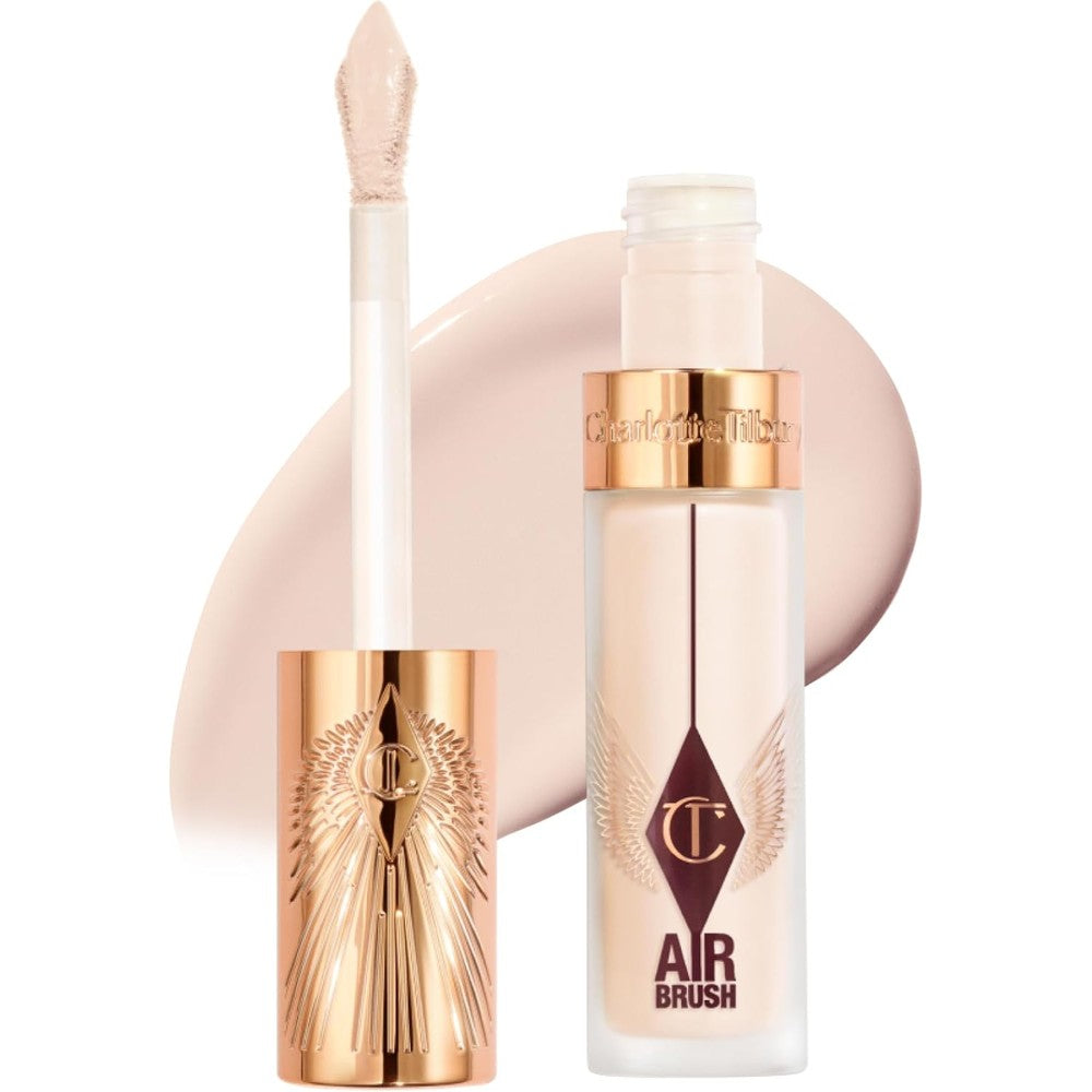 Charlotte Tilbury AIRbrush Flawless Blur Concealer front view showing rose gold cap with wing design.
