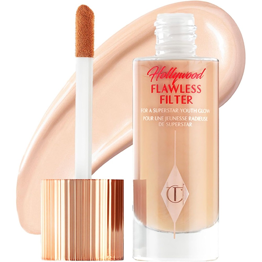 Charlotte Tilbury Hollywood Flawless Filter Multi Use Makeup Primer And Complexion Booster Illuminating Liquid Highlighter One Fluid Ounce