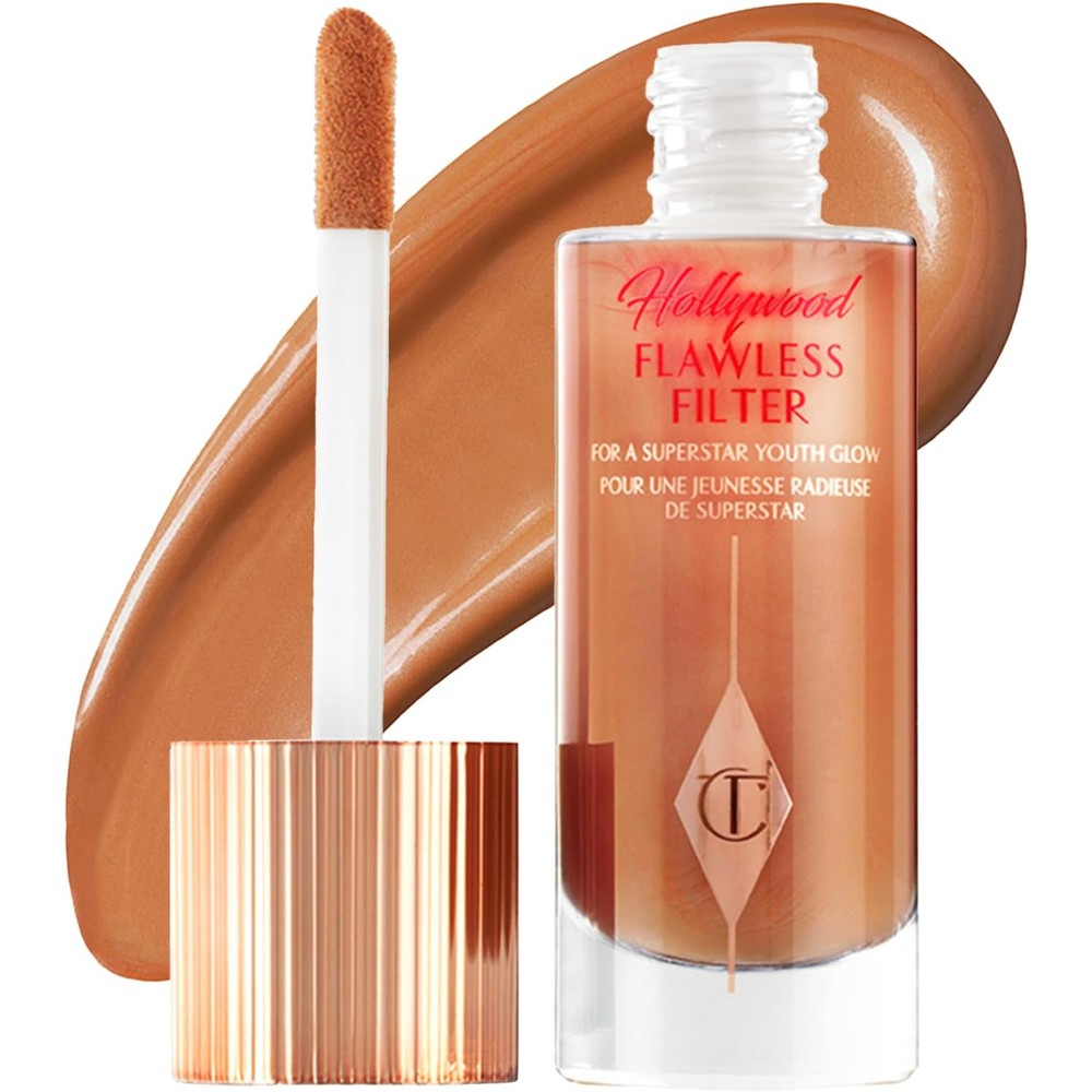 Charlotte Tilbury Hollywood Flawless Filter Multi Use Makeup Primer Complexion Booster And Illuminating Liquid Highlighter For Soft Focus Glow 30 M...