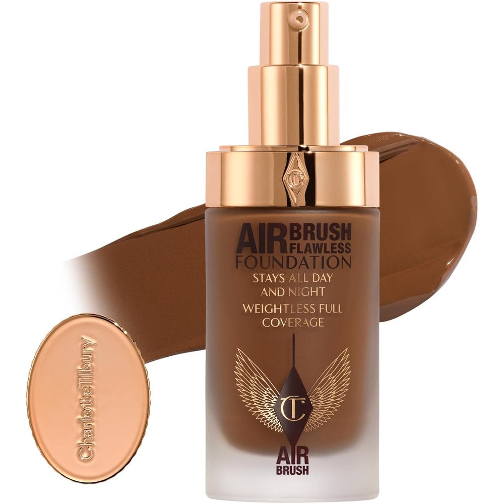 Charlotte Tilbury Airbrush Flawless Matte Foundation Full Coverage Liquid Makeup Blurring Waterproof Longwear Formula 30 Milliliter