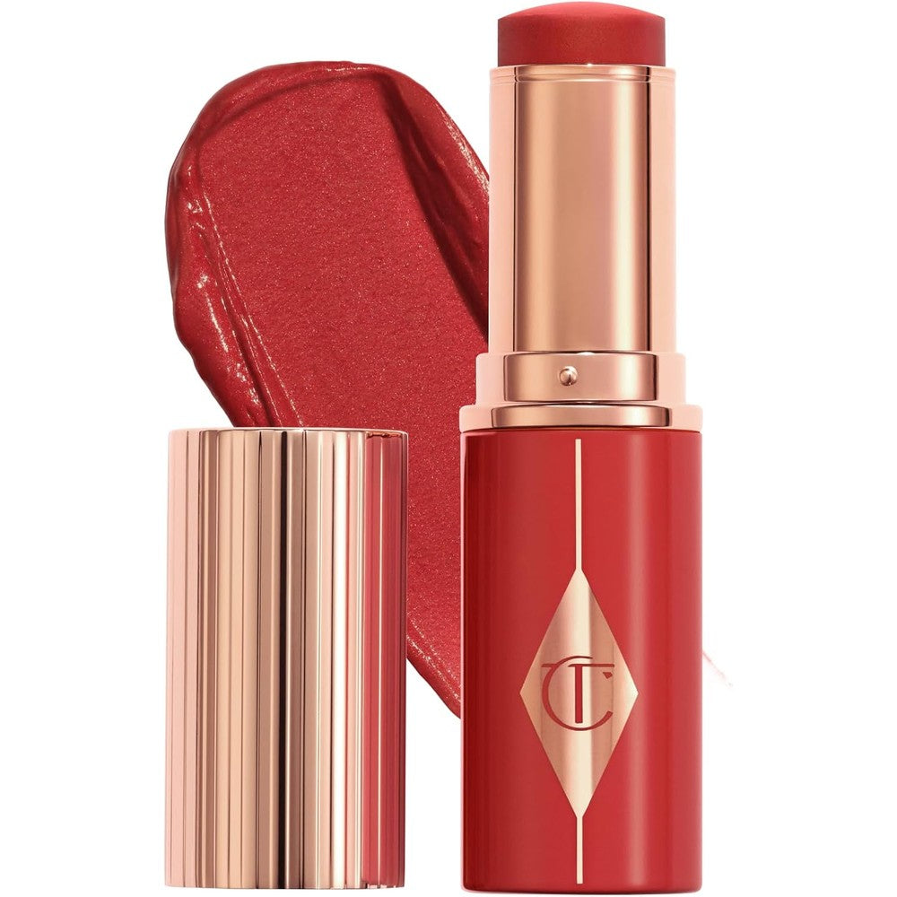 Charlotte Tilbury Unreal Healthy Glow Blush Stick Buildable Cream Makeup With Skincare Infused Formula For Luminous Sheen In Cherry Glow Nine Grams