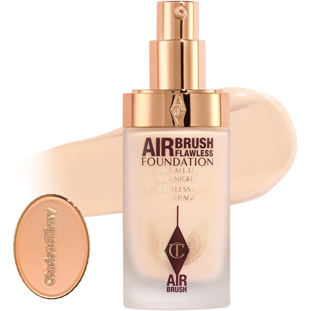 Charlotte Tilbury Airbrush Flawless Matte Foundation front view liquid makeup for flawless skin