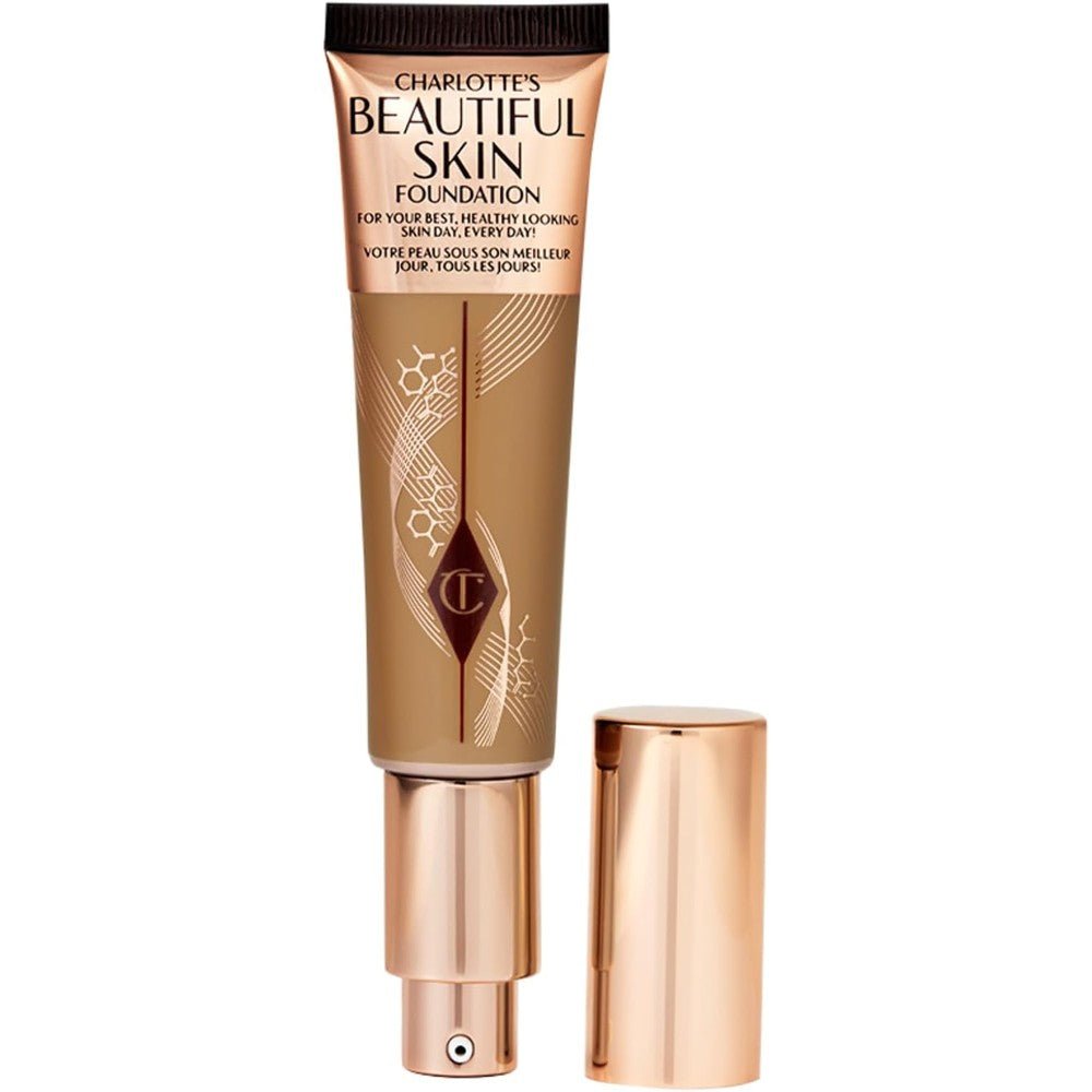 Charlotte Tilbury Beautiful Skin Medium Coverage Hydrating Foundation Buildable Liquid Makeup For Instant Glow And Plumping Hydration 30 Milliliters