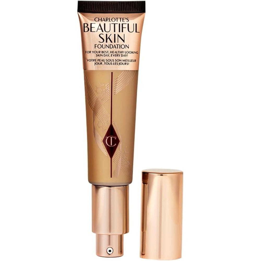 Charlotte Tilbury Beautiful Skin Medium Coverage Hydrating Foundation Liquid Makeup For Instant Glow 7 Warm 1 Fluid Ounce