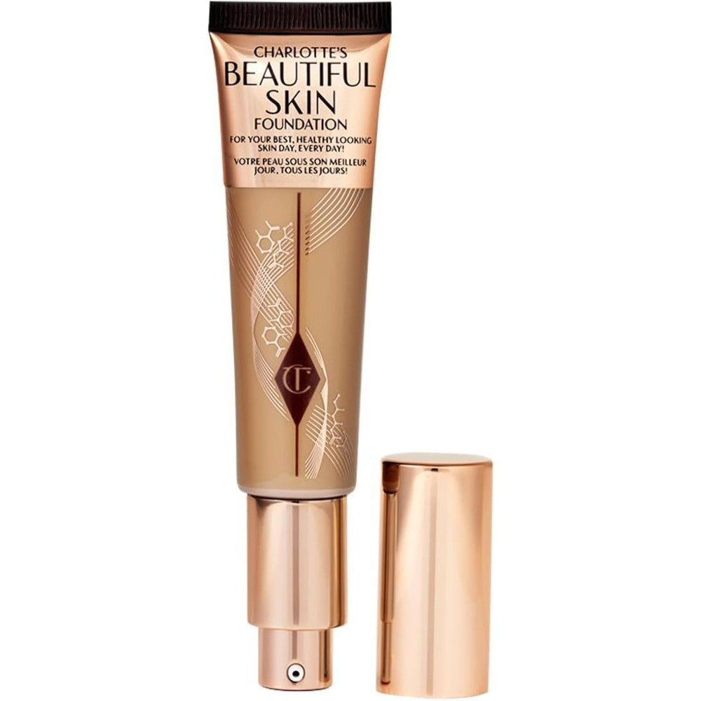 Charlotte Tilbury Beautiful Skin Medium Coverage Hydrating Foundation Buildable Liquid Makeup For Radiant Glow 30 Milliliters