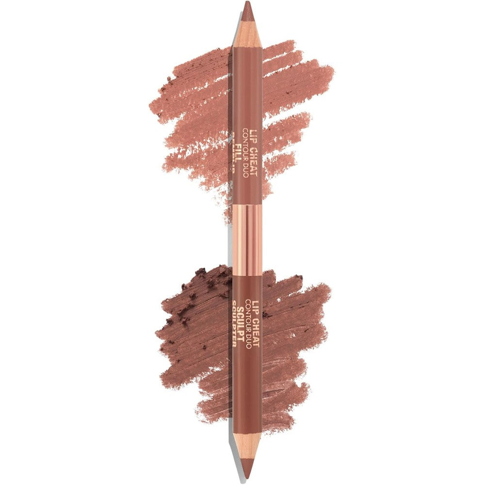Charlotte Tilbury Lip Cheat Contour Duo Dual Sided Lip Liner Pencil To Sculpt And Fill 90s Inspired Matte Lip Contour Medium 0.78 Grams