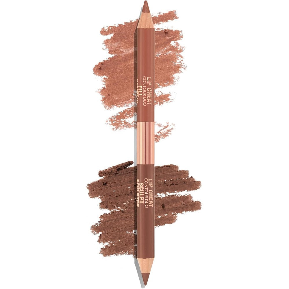 Charlotte Tilbury Lip Cheat Contour Duo Dual Sided Lip Liner Pencil For Sculpt And Fill Tan 0.78 Gram