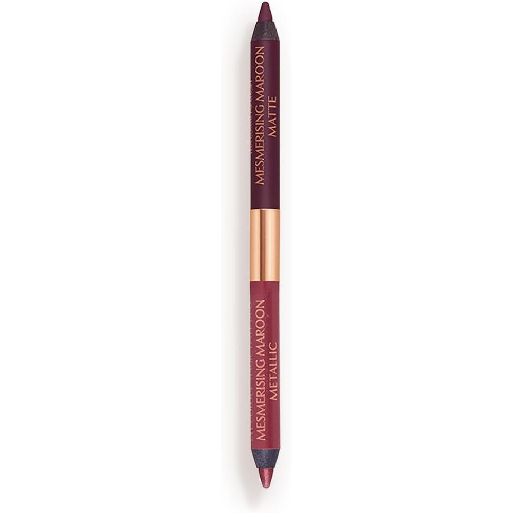 Charlotte Tilbury Magic Eyeliner Duo Mesmerising Maroon Waterproof Dual Ended Pencil With Matte And Metallic Finishes