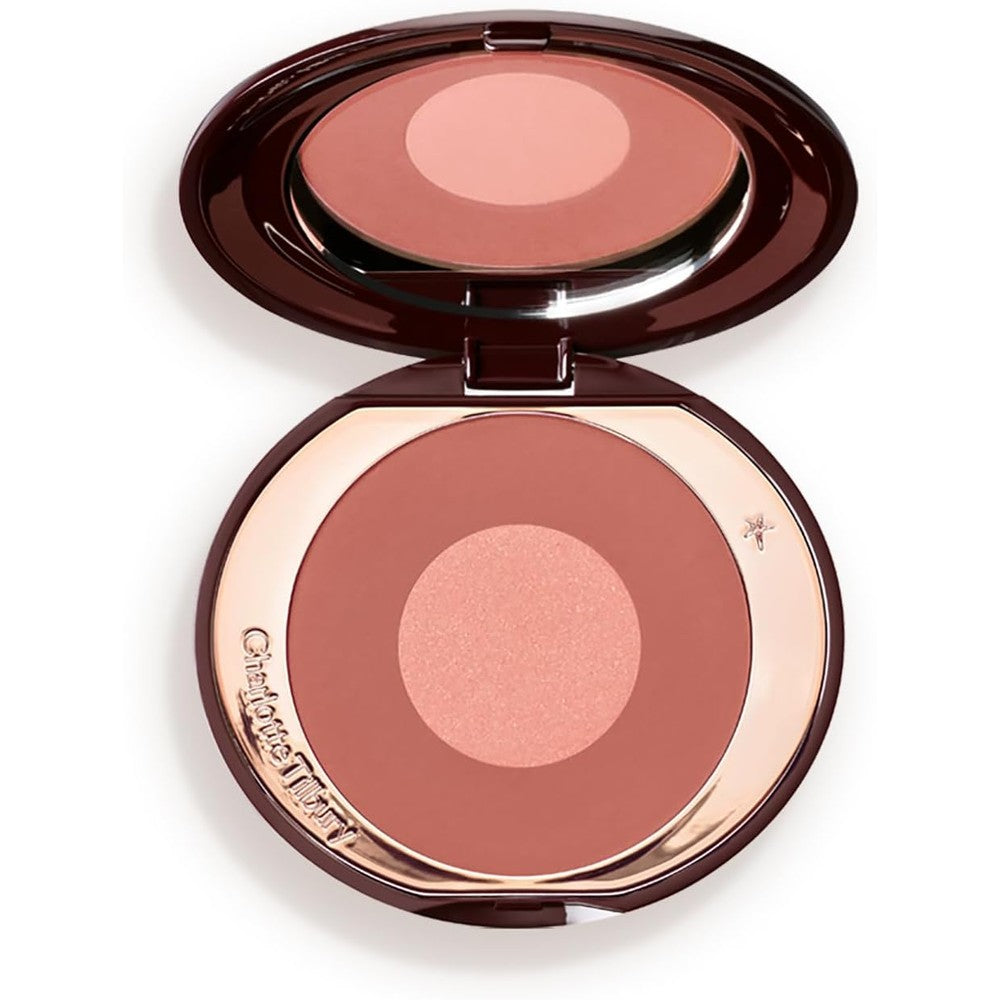 Charlotte Tilbury Cheek To Chic Powder Blush Two Tone Cheek Makeup For Radiant Luminous Finish Pillow Talk 8 Grams
