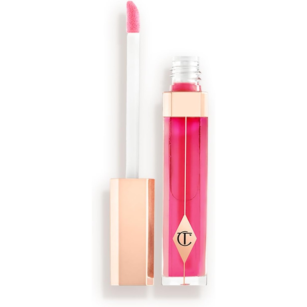 Charlotte Tilbury Lip Lustre Hydrating Lip Gloss Candy Darling High Shine Non-Sticky Formula With Lotus Extract 3.5 Milliliters