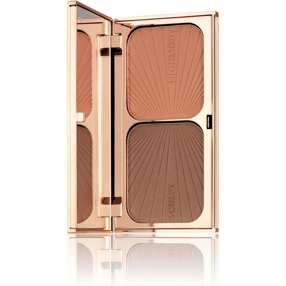 Charlotte Tilbury Filmstar Bronze And Glow Sculpting Contour And Highlighter Duo Palette For Radiant Sun Kissed Summer Glow