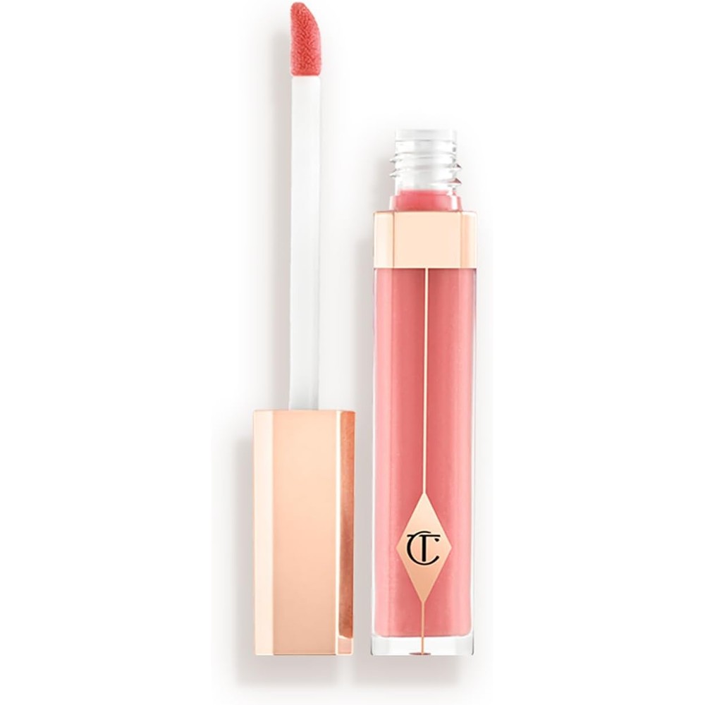 Charlotte Tilbury Lip Lustre Hydrating Lip Gloss Portobello Girl High Shine Non Sticky Formula With Lotus Extract For Voluptuous Pout 3.5 Grams