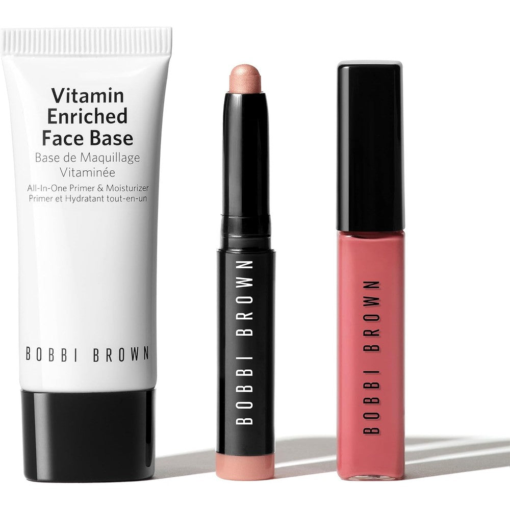 Bobbi Brown Best Of Bobbi Brown Minis Set Featuring Vitamin Enriched Face Base Long Wear Cream Shadow Stick And Crushed Oil Infused Gloss Trio