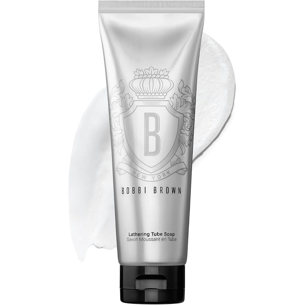 Bobbi Brown Lathering Tube Soap Cream to Foam Moisture Boosting Facial Cleanser with Plant Derived Makeup Removing Technology 4.2 Fluid Ounce