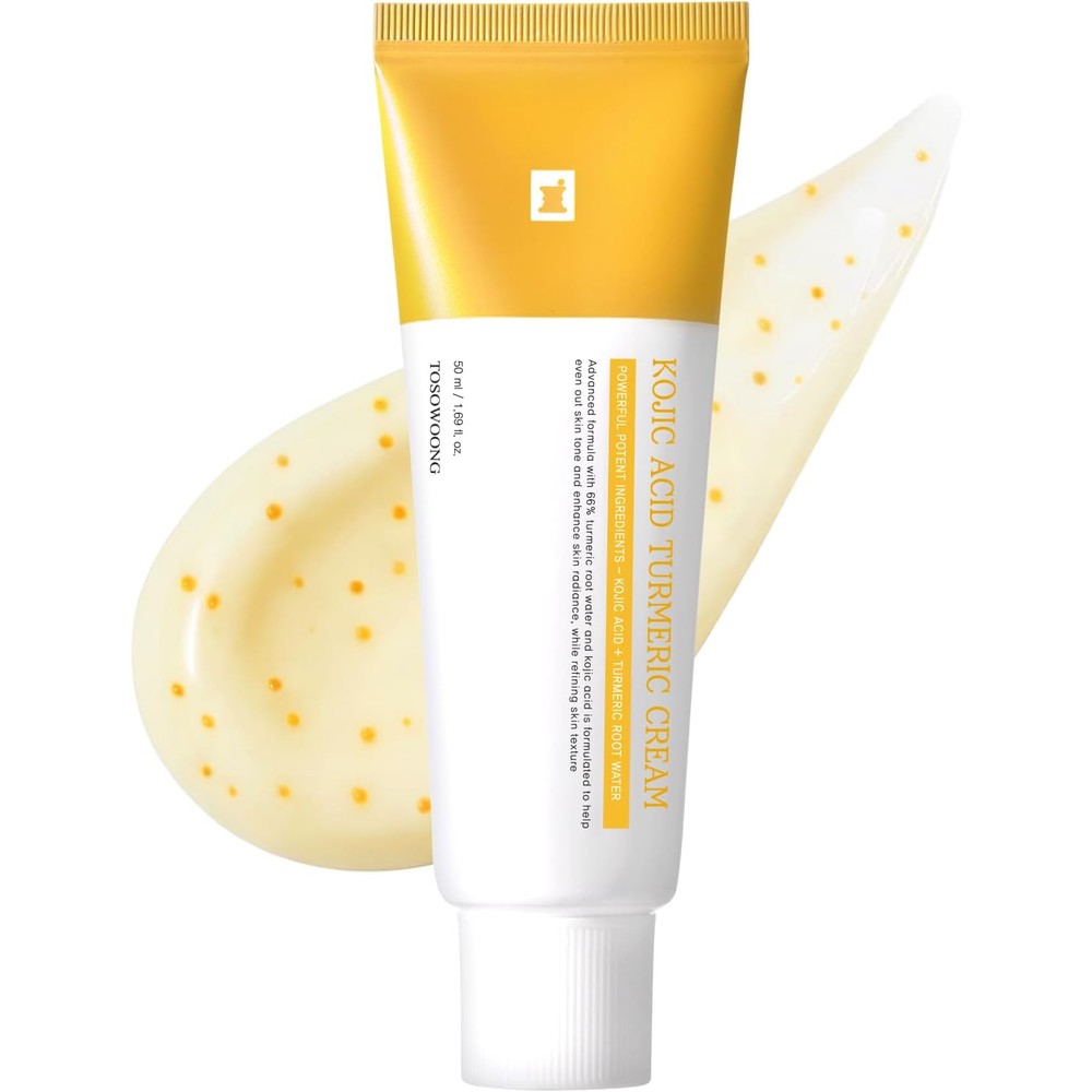 Tosowoong Kojic Acid Turmeric Cream Dark Spot Corrector Capsule For Hyperpigmentation And Even Skin Tone Care 50 Milliliter